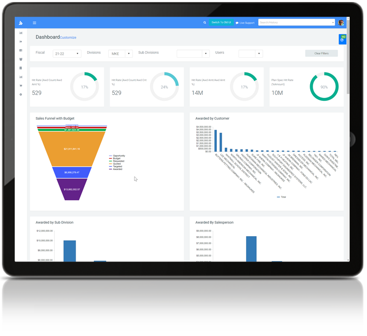 Tablet View of Construction Software