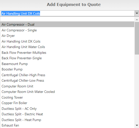 Equipment Types